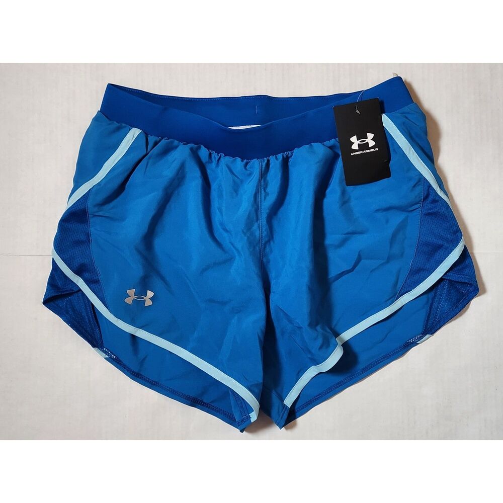 Under Armour Fly By 2.0 Running Shorts women's small blue lined